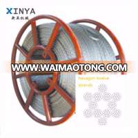 Used In Pulling Conductor Hexagon 12 Strands Galvanized Anti-twisting braided steel wire rope